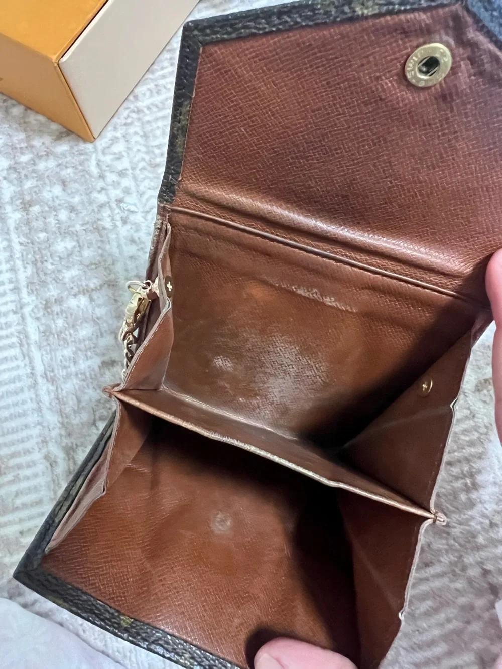 Louis Vuitton Brown Monogram Mini Crossbody with Gold Chain